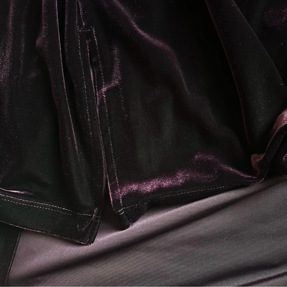 Rabbit Rabbit Rabbit Designs Velvet Tunic Shirt Jacket Plum Eggplant Size 18M - Picture 4 of 10